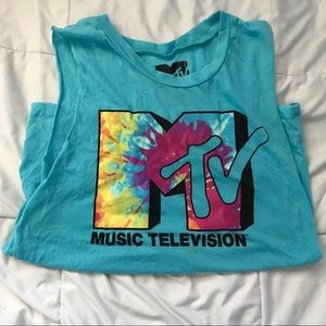 ❤️ MTV Blue Tie Dye Tank Top
